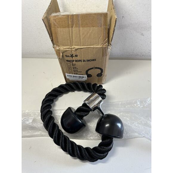 Cable machine Attachment Tricep Push Down Rope gym press functional trainer - Picture 1 of 3